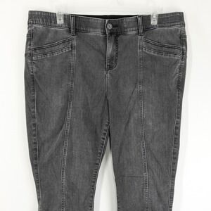 Torrid Bombshell Skinny Jeans Women's 22S Black Wash Soft Split Hem High Rise